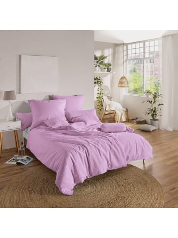 Erwin Müller Seersucker Kuschelkissenbezug Rosenheim in flieder