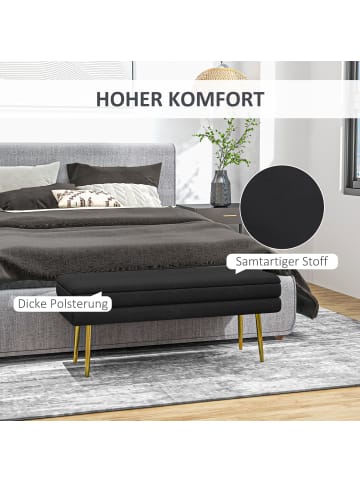 HOMCOM Sitzbank-100L x 37,5B x 42H cm-Schwarz