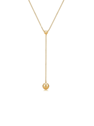 Elli Halskette 925 Sterling Silber Geo, Kugel in Gold