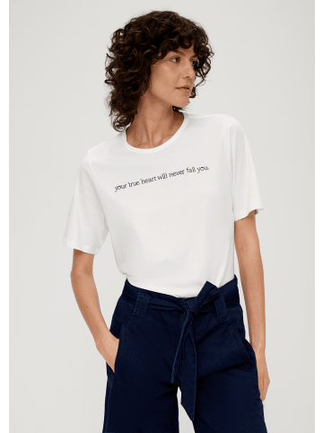 s.Oliver T-Shirt kurzarm in Creme