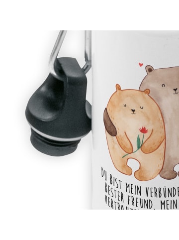 Mr. & Mrs. Panda Trinkflasche Bären Liebe mit Spruch in Weiß