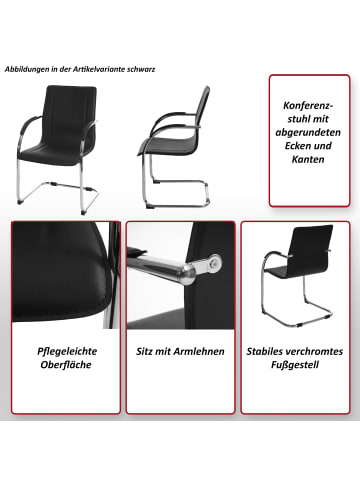 MCW 2er-Set Konferenzstuhl Perm, Braun