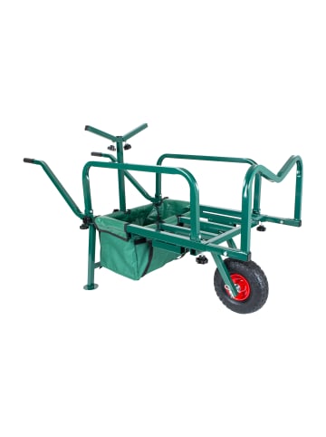 relaxdays Angelwagen-Transportwagen in Grün - (B)145 x (H)65 x (T)55 cm