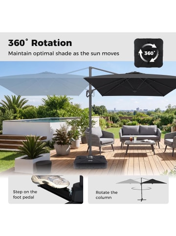 COSTWAY Sonnenschirm 300 x 200 cm in Anthrazit