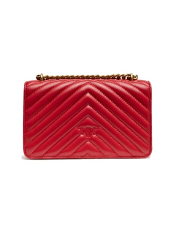 Pinko Rot Leder Love Ein Mini Schulter Tasche