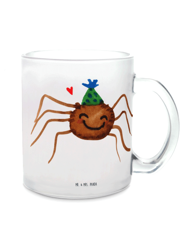Mr. & Mrs. Panda Becher Spinne Agathe Party ohne Spruch in Transparent
