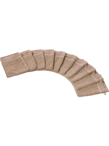 Erwin Müller Waschhandschuh 10er-Pack Mannheim in beige