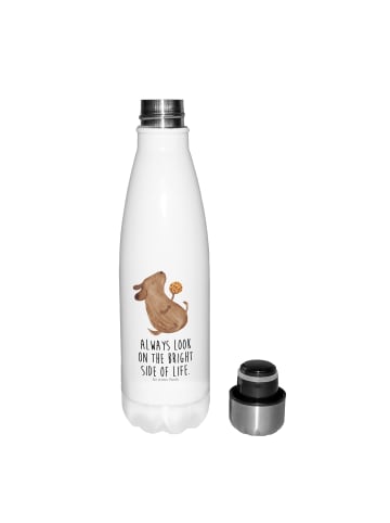 Mr. & Mrs. Panda Sportflasche Hund Keks mit Spruch in Weiß
