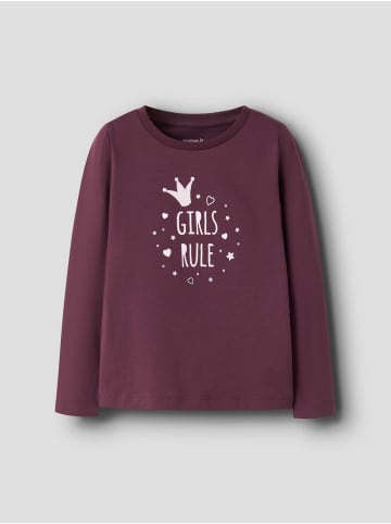 name it Langarmshirt Glitzerprint Nmfolinas in mauve wine