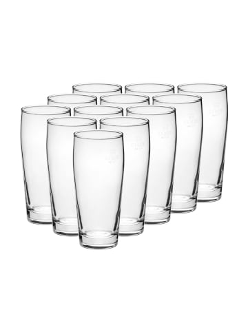 VAN WELL 12er Set Willi Becher geeicht Willy in 0,4 l in transparent
