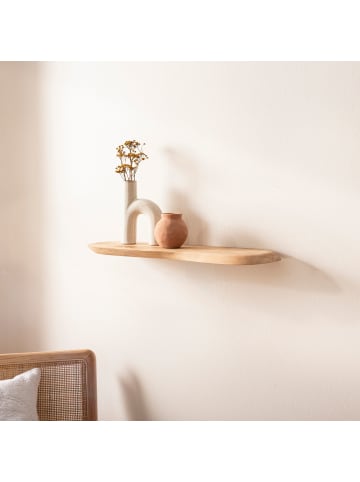 FineBuy Wandregal in Braun / Akazie / 60x20x3