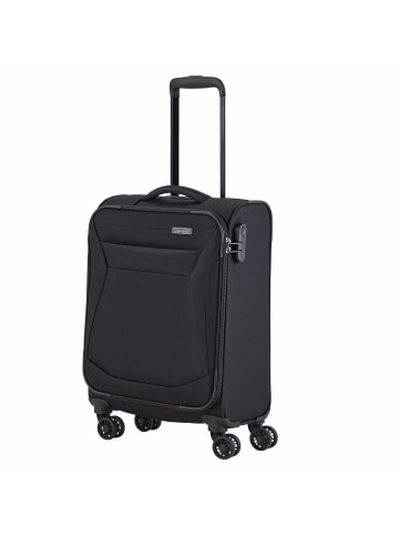 travelite Chios - 4-Rollen-Kabinentrolley S 55 cm (schwarz) in schwarz