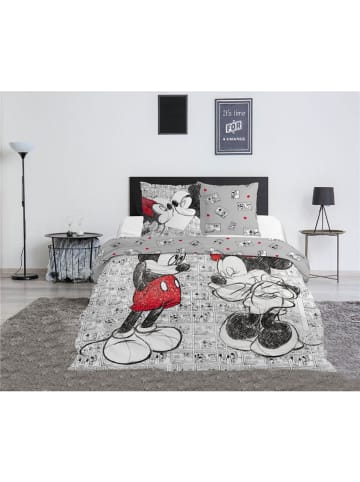 Disney Mickey Mouse Disney Mickey Mouse Doppelbettwäsche Set – 1x Deckenbezug 240x220 cm in Grau