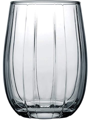 Pasabahce 3er Set Dunkle Gläser Wasserglas 380ml in Grau