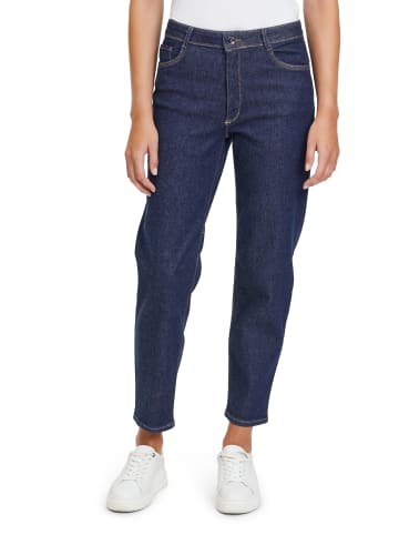 BETTY & CO Cropped-Jeans mit weitem Bein in Dark Blue Denim