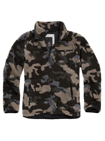 Brandit Fleecejacke/Fleecepullover "Teddyfleece Troyer" in Camouflage