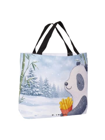 Mr. & Mrs. Panda Tote Bag Damen Panda Winter Pommes Design ohne ... in Weiß