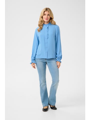 Cream Langarm - Hemd CRVenea Straight fit in Silver Lake Blue