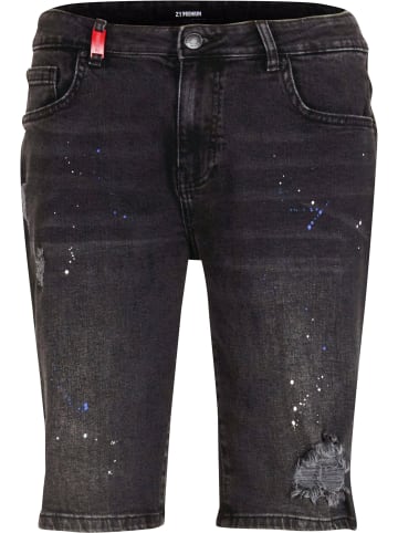 2Y Premium 2Y Premium Leonardo Ripped Slim Fit Shorts in black