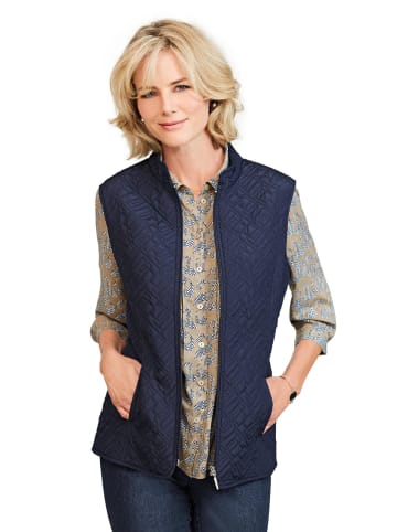 GOLDNER Elegante Übergangsweste, Stehkragen in marine