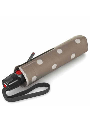 Knirps T.200 M Duomatic - Taschenschirm Regenschirm (bordeaux) in dot art taupe