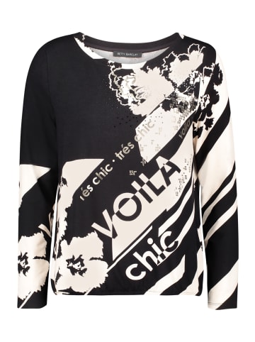 Betty Barclay Casual-Shirt mit Gummizug in Schwarz/Weiß