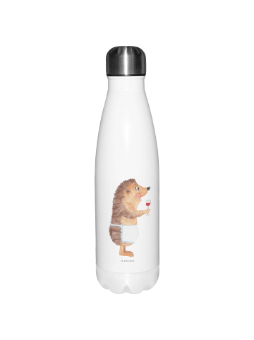Mr. & Mrs. Panda Thermosflasche Igel Wein ohne Spruch in Weiß
