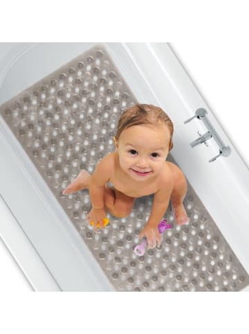 Flip Badewannenmatte hellgrau 88x40cm  Transparent