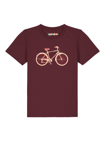 wat? Apparel T-Shirt Red Bike in Weinrot