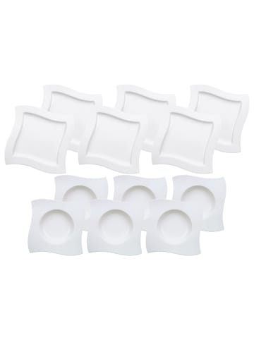 Villeroy & Boch 12-tlg. Tafelservice NewWave in Weiß