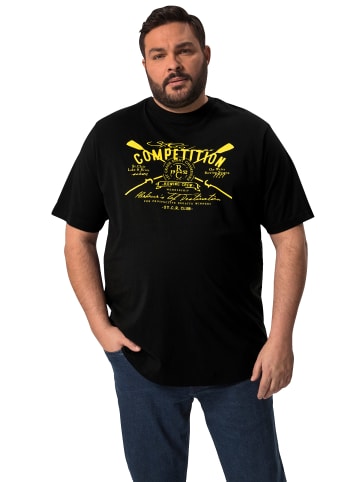 Men Plus Kurzarm T-Shirt in schwarz