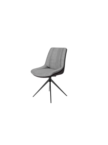 byLiving 2er-Set: Esszimmerstuhl PHOENIX in Hellgrau/Schwarz - (B)50 x (H)88 x (T)62 cm