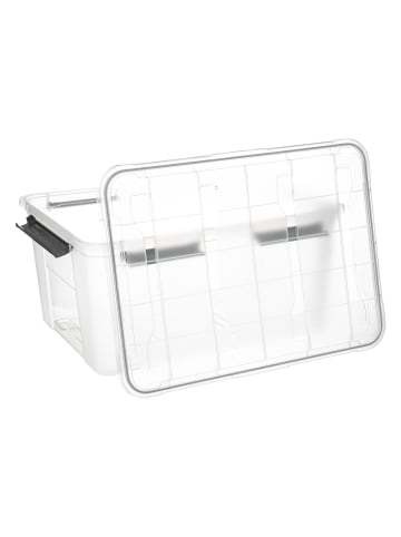 5five Simply Smart Kunststoffbehälter mit Deckel, 75 l in Transparent, 48 x 33,5 x 64 cm