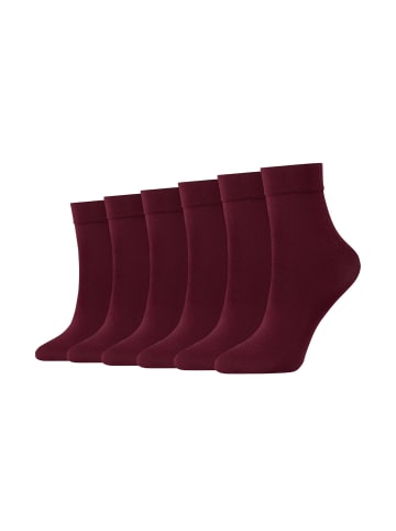 camano Socken 6er Pack fine 3D premium 40 Denier in weinrot