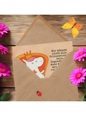 Mr. & Mrs. Panda Grußkarte Einhorn Prinzessin Design mit Spruch in Weiß