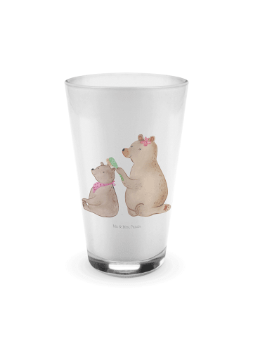 Mr. & Mrs. Panda Saftglas Bär Kind ohne Spruch in Transparent