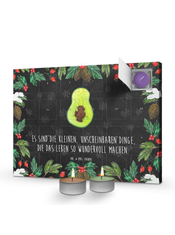 Mr. & Mrs. Panda Duftkerzen Adventskalender Avocado Kern mit Spruch in Kreidetafel