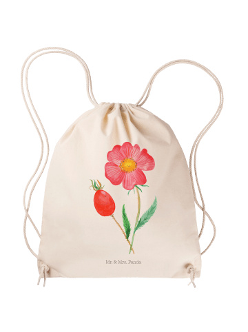 Mr. & Mrs. Panda Turnbeutel Blume HageRundunge ohne Spruch in Creme