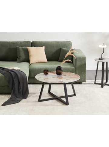 Beliani Couchtisch IVINS in Schwarz/Weiß/Beige - (W) 80 x (H) 40 x (L) 80 cm