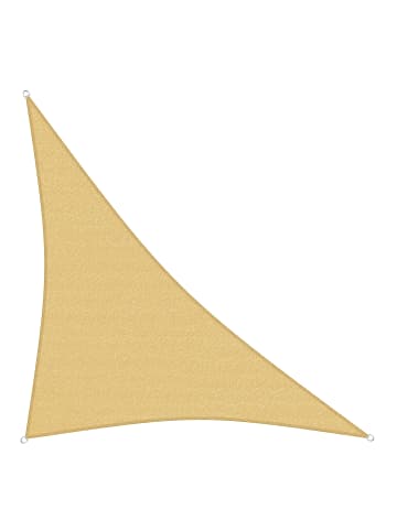 Gartenia sunprotect Professional Sonnensegel, 3,6 x 3,6 x 5 m, 90° Grad Dreieck, beige