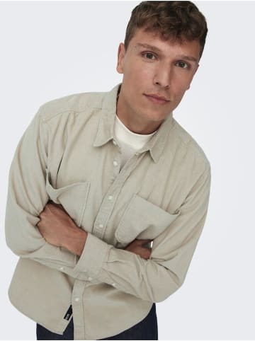 Only&Sons Langarmhemd in Silver Lining