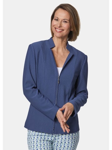 GOLDNER Trageangenehmer Struktur-Jerseyblazer in blauviolett