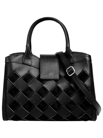 Samantha Look Handtasche echt Leder in schwarz