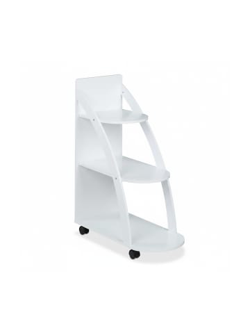 relaxdays Rollwagen in Weiß - (B)60 x (H)80 x (T)30 cm