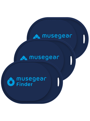 Musegear Bluetooth-Schlüsselfinder "Finder mini" in dunkelblau - 3er Pack