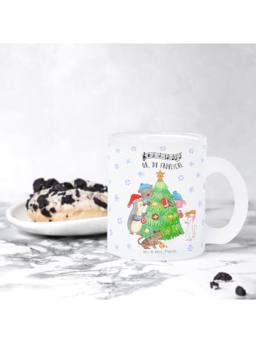 Mr. & Mrs. Panda Teetasse Weihnachtsbaum schmücken mit Spruch in Transparent