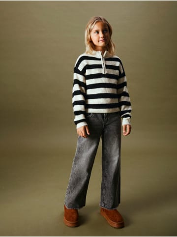 name it Strickpullover hoher Kragen Reißverschluss Regular in Weiß