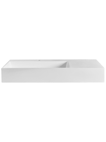 Beliani Waschbecken CUSCO in Weiß - (W) 90 x (H) 13 x (L) 48 cm