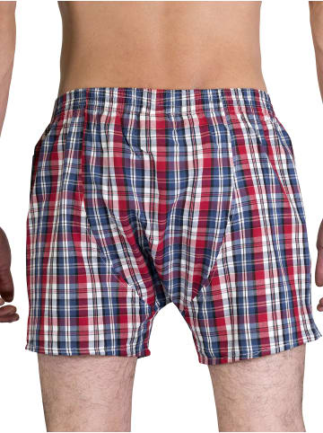 Sugar Pine Boxershorts Classic Check in Rot / Blau