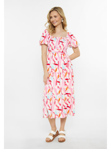 Usha Women Dress in pink multicolor